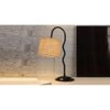 Beige Jute Zig Zag Curvy table lamp with Iron Base (SP30)
