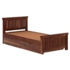 Monarch Solid Wood Single Size Drawer Storage Bed in Teak Finish