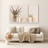 Truss Pcs Beige Green Zen Bathroom Framed Canvas Wall Canvas Wall Prints Set of 3 Multicolor Matte