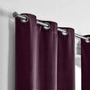 Stoa Paris Satin Long Door Curtains, Room Darkening Blackout Curtains Pack of 2, Royal Rouge - with Back Lining