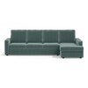 Apollo Sofa (Colour : Dusty Turquoise Velvet, Cushion : Soft, Back Type : High Back, Seating Capacity : Right Aligned 3 Seater + Right Aligned Chaise)