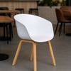 Kepler Brooks Modena Cafeteria Dining Chair in White Colour
