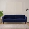 Tharoli Velvet 3 Seater Sofa in Navy Blue Colour