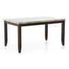 Matteo Stone 6 Seater Dining Table In Dark Walnut Finish