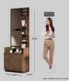 Hexa Red Engineered Wood Dressing Table in Flower Wenge Colour