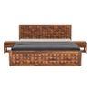 Reden Solid Wood King Size Non Storage Bed In Teak Finish