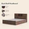 Amy Engineered Wood Queen Size Box Storage Bed In Classic Walnut Finish