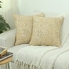 Blooming Florals Set Of 2 Cushion Cover With Yellow Colour
