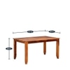 Catrice Solid Wood 6 Seater Dining Table in Warm Walnut Finish