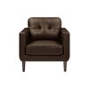 Shlok PU Leather Accent Chair in Brown