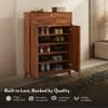 Webster 15 Pair Shoe Rack With Drawer in Sheesham Finish