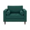 Bruch Boucle Fabric Arm Chair in Green Colour