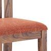 Sinai Set Of 2 Dining Chair In Teak Finish With Lava Colour