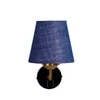 Devansh Metal Electric Wall Light in Black Colour with Blue Shade Count of 1 Light