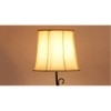 Elthea Off White Fabric Floor Lamp with Black Iron Base