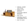 Hexa Red Engineered Wood Wall Mount Dressing Table in Giant Wood and Frosty White Colour