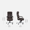Ettorez Grandeur Ultra Premium Boss Chair In Brown Colour