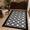 Imperial Knots Black and White Kilim Hand Woven Dhurrie 5x8 Feet