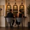 Doe Buck Velvet Counter Height Bar Stool in Grey Colour