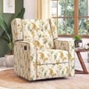 Irene One Seater Rocker Swivel Recliner in Mustard Floral Velvet Colour
