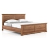 Tuscany Solid Wood King Size Non Storage Bed In Latin American Teak Finish