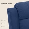 Griffin Fabric Three Seater Manual Recliner in Lapis Blue Fabric Colour