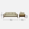 Boston 3 Seater Sofa In Beige Colour