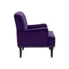Velora Tufted Back Fabric Lounge Chair- Purple