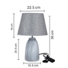 Modern Pearl White Ceramic Table Lamp Grey