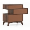 Zenga Solid Wood Side Table in Antique Walnut Finish
