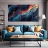 The Castle Decor Marble Abstract Art Wall Painting Wooden Framed  Painting 27x48 Inch Style 6