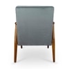 Armari Solid Wood Arm Chair in Grey Color
