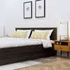 Hexa Engineered Wood Modern Queen Bed With Headboard With Storage In Flower Wenge