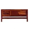 Rangrez Sheesham Wood Queen Size Non Storage Bed in Honey Oak Finish