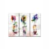 Truss White Pieces Rustic Colorful Flowers Floral Canvas Wall Prints Set of 3 Multicolor Matte