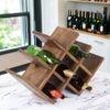 Kassel Sheesham Wood Wine Rack for 8 Bottles in Teak Finish