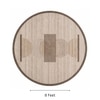 Handmade Round Wool Rug Modern Minimalist Beige 8 Feet Carpet