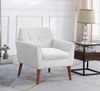 Thomas Fabric Lounge Chair in Off White Colour