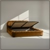 Casa Haven Relax King Size Bed in velvet With Engineered Hardwood Frame & Hydraulic Storage