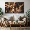 The Castle Decor Jesus Christ Wall Art Set of 5 Wooden Framed Digital Painting 27x48 Inch