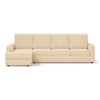 Apollo Sofa (Colour : Birch Beige, Cushion : Soft, Back Type : High Back, Seating Capacity : Left Aligned 3 Seater + Left Aligned Chaise + Ottoman)