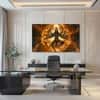 The Castle Decor Lord Shiva Wall Painting Design 4 Wooden Framed 27x48 Inch (Style 1)