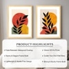 Boho Moon and Sun Leaf Set of 2 Framed Posters Botanical Art 45x60 cm