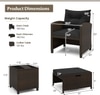 Carry Bird Wicker Patio Furniture Outdoor Balcony Chairs In Brown And Black Colour