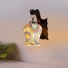 Devansh Solid Wood Electric Wall Light in Brown Colour with Multi Shade Count of 1 Light