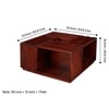 Milan Sheesham Wood Accent Square Coffee Table In Honey Finish
