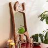 mahe solid wood standing mirror in natural colour