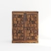 Keaton Sheesham Wood Bar Cabinet in Provincial Teak Finish