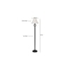 Hannah Black Cotton Shade Floor Lamp