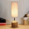 Adalyn Wood Table lamp with White Jute Shade